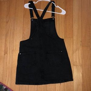 Black Denim Overall Dress